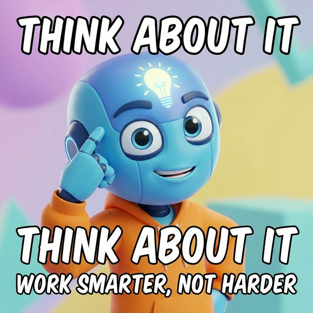 Cartoon character pointing at head meme template